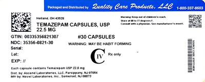 Temazepam22 5mgNovel.jpg Image of 22.5mg Label - Temazepam22 5mgNovel